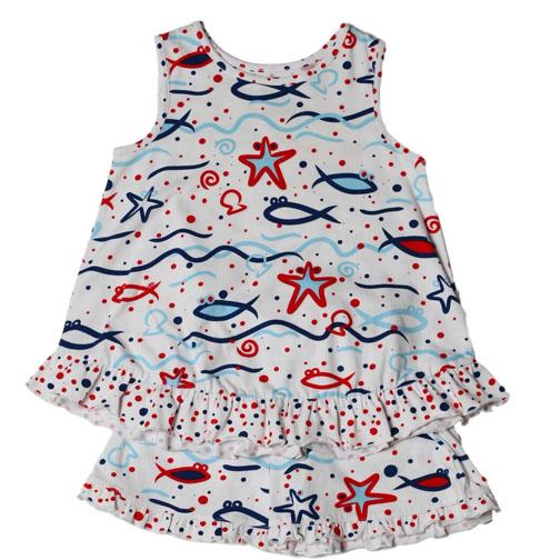 Summer 2pc Short Set Fish/Fish