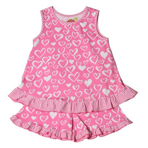Summer 2pc Short Set Heart/Heart