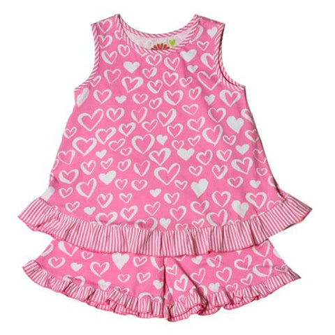 Summer 2pc Short Set Heart/Heart - threefriendsapparels
