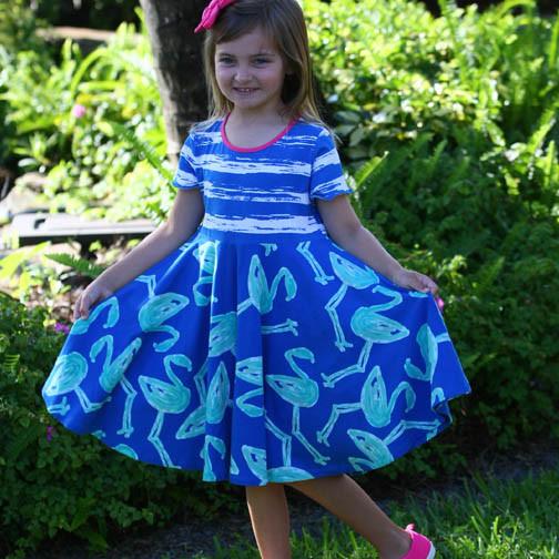 Angel Princess Trapeze Dress Flamingo