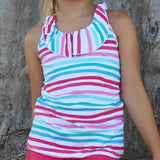 Baylor Racerback Top Festive Stripe - threefriendsapparels