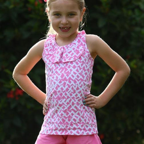 Baylor Racerback Top Pink Kisses - threefriendsapparels