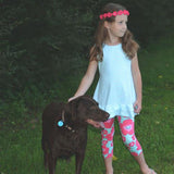 Mikki Tunic Top Aqua Stripe - threefriendsapparels