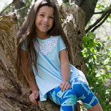 Kel Belle Top Aqua Stripe - threefriendsapparels