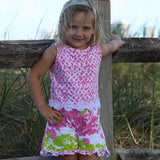 Ciara Crop Top Pink Kisses - threefriendsapparels