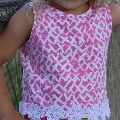 Ciara Crop Top Pink Kisses - threefriendsapparels