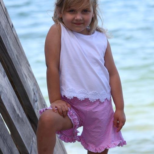 Little Truffle Short Pink Stripe