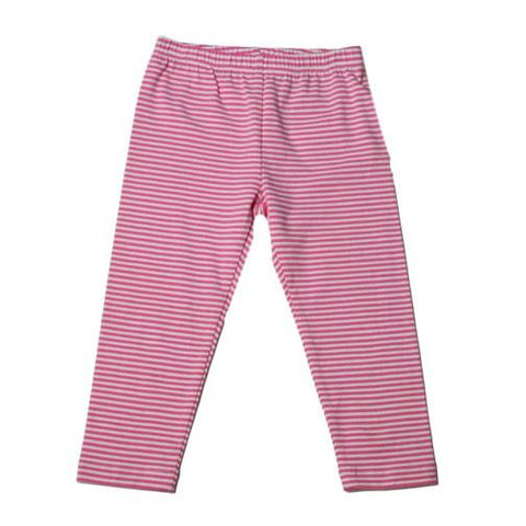 Sweet Pea Capri Leggings Pink Stripe - threefriendsapparels
