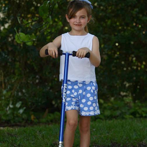 Breezies Tailored Short Dizzy Peri Dot