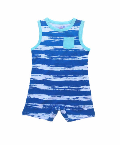 Max Romper Royal Brush Stroke - threefriendsapparels
