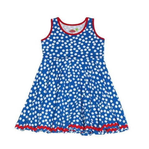 Little Cupcake Dress Royal Dot - threefriendsapparels