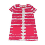 Polly Pocket Shift Dress Hot Pink Brush Stroke - threefriendsapparels