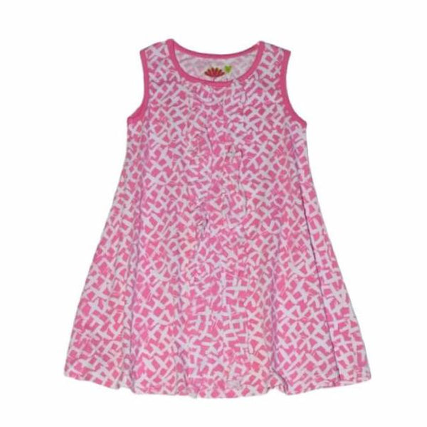 Becca Ruffle Swing Dress Pink Kisses