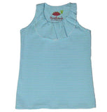 Baylor Racerback Top Aqua Stripe - threefriendsapparels