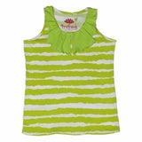 Baylor Racerback Top Lime Stripe - threefriendsapparels