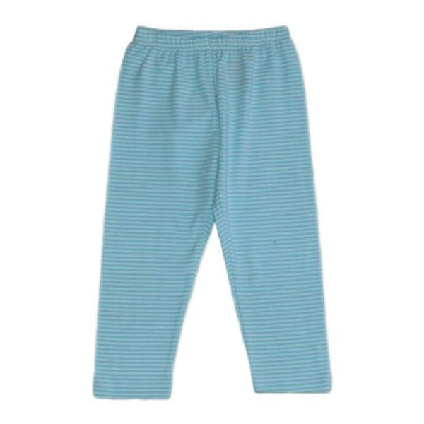 Sweet Pea Capri Leggings Aqua Stripe
