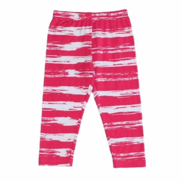 Sweet Pea Capri Leggings Hot Pink Brush Stroke
