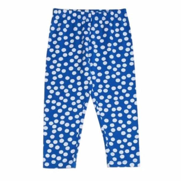 Sweet Pea Capri Leggings Royal Dot