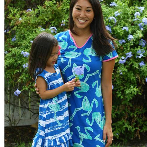 Polly Pocket Ladies Dress Flamingo - threefriendsapparels