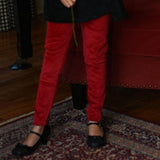 Peggy Legging Burgundy Velvet - threefriendsapparels