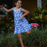 Little Cupcake Dress Dizzy Peri Dot - threefriendsapparels